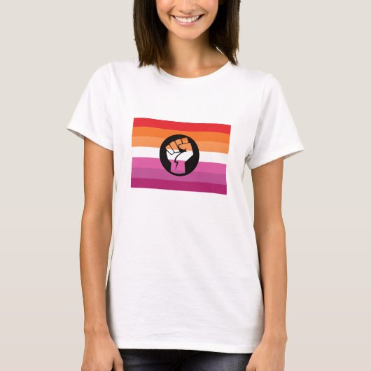 Lesbische Protestflagge T-Shirt (Vorderseite)