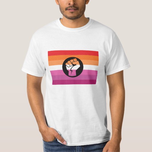 Lesbische Protestflagge T-Shirt (Vorderseite)