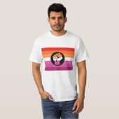 Lesbische Protestflagge T-Shirt (Vorne ganz)