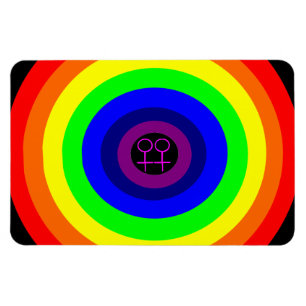 Lesbische Rainbow Premium Magnet