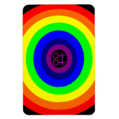 Lesbische Rainbow Premium Magnet (Vertikal)