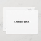 Lesbische Raserei Postkarte (Vorne/Hinten)