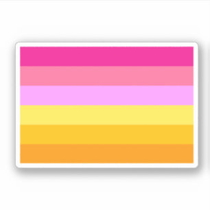 Lesbische Regenbogenflagge (Dämmerung) Aufkleber