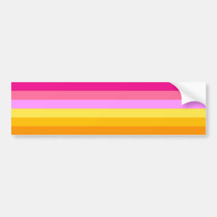 Lesbische Regenbogenflagge (Dämmerung) Autoaufkleber