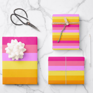 Lesbische Regenbogenflagge (Dämmerung) Geschenkpapier Set