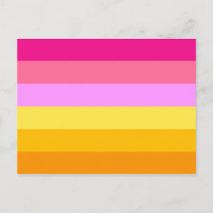 Lesbische Regenbogenflagge (Dämmerung) Postkarte