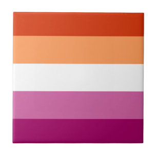 Lesbische Regenbogenflagge LGBTQ Fliese