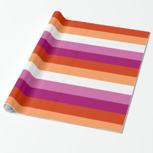 Lesbische Regenbogenflagge LGBTQ Geschenkpapier