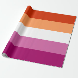 Lesbische Regenbogenflagge LGBTQ Geschenkpapier