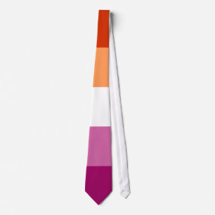Lesbische Regenbogenflagge LGBTQ Krawatte