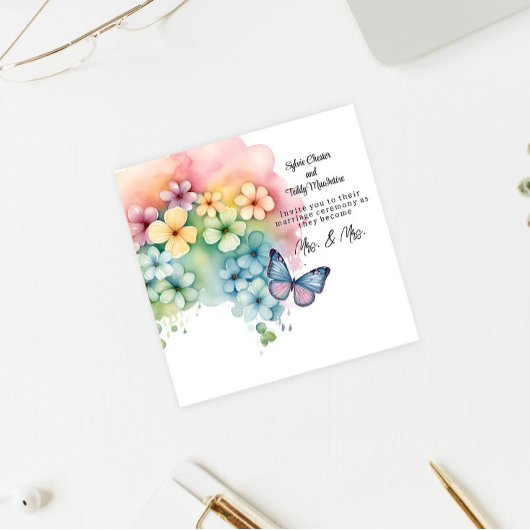 Lesbische Regenbogenhochzeit Einladung
