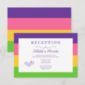 Lesbische Saphic Flag Hochzeitskarten Einladung (Vorne/Hinten)