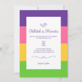 Lesbische Sapphic Flag Hochzeit Einladung (Vorderseite)