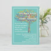 Lesbische schwule Hochzeit Einladung Liebe ist Lie (Stehend Vorderseite)