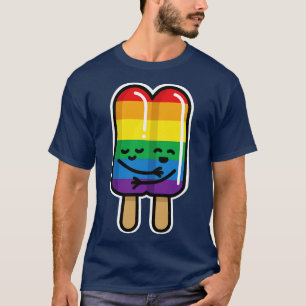 Lesbische Schwulenpaarpopsilie Rainbow LGBT Liebe T-Shirt