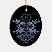 Lesbische Stammes- Herz-Gewohnheits-Verzierungen Keramik Ornament (Rechts)