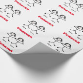 Lesbische Stickmen Hochzeits-Geschenk-Verpackung Geschenkpapier (Ecke)