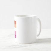 Lesbische Stolperflagge (5 Streifen) Kaffeetasse (VorderseiteRechts)