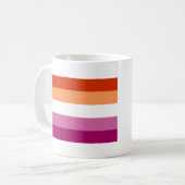 Lesbische Stolperflagge (5 Streifen) Kaffeetasse (Vorderseite Links)