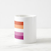 Lesbische Stolperflagge (5 Streifen) Kaffeetasse (Mittel)