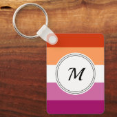 Lesbische Stolperflagge mit einem benutzerdefinier Schlüsselanhänger (Vorderseite)