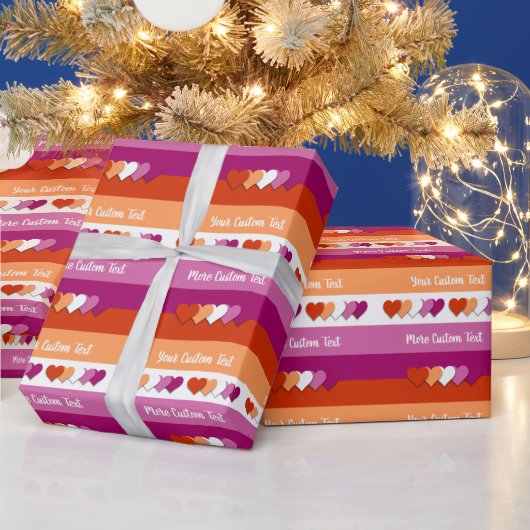 Lesbische Stolperflagge mit Papier für Textverpack Geschenkpapier (Feiertage)