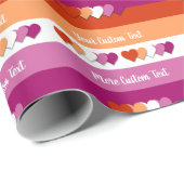 Lesbische Stolperflagge mit Papier für Textverpack Geschenkpapier (Rolleneckpunkt)