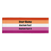 Lesbische Stolperflagge Namenschild (Vorderseite)