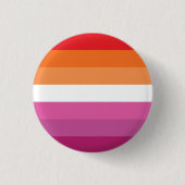 Lesbische Stolperflagge (Sunset) Button (Vorderseite)