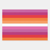 Lesbische Stolperflagge (Sunset) Geschenkpapier Set (Vorderseite)