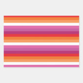 Lesbische Stolperflagge (Sunset) Geschenkpapier Set (Vorderseite 3)
