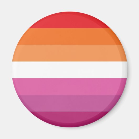 Lesbische Stolperflagge (Sunset) Magnet (Vorne)