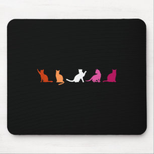 Lesbische Stolz Katzen, Süße Wlw Lgbtq, Subtile Lg Mousepad