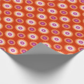 Lesbische Stolzfarben / orange Blume Geschenkpapier (Ecke)