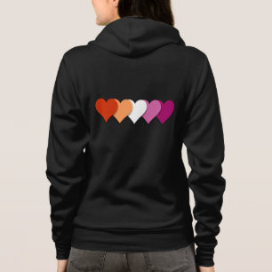 Lesbische Stolzherzen Hoodie
