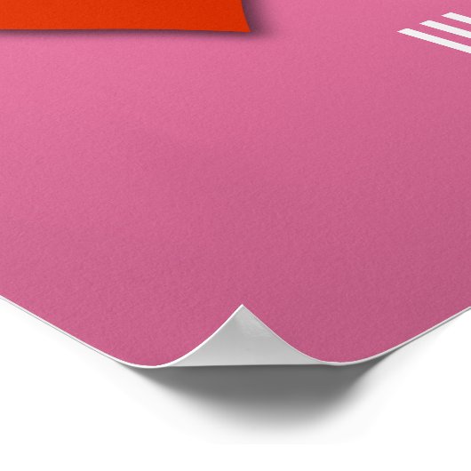 Lesbische Stolzherzen mit maßgeschneidertem Text Poster (Ecke)