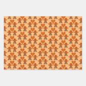 Lesbische Weihnachtsgingerbrot Ladys Couple Custom Geschenkpapier Set (Vorderseite)