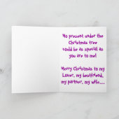 Lesbische Weihnachtskarte Feiertagskarte (Innenseite)