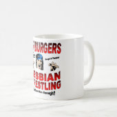 Lesbische Wrestling-Tasse Kaffeetasse (VorderseiteRechts)
