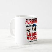 Lesbische Wrestling-Tasse Kaffeetasse (Vorderseite Links)