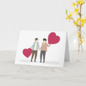 Lesbischer Couple Romantic Valentinstag Jubiläum Karte (Gelbe Blume)