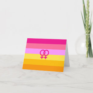 Lesbischer Dawn Pride WLW Dankeskarte