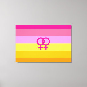Lesbischer Dawn Pride WLW Leinwanddruck