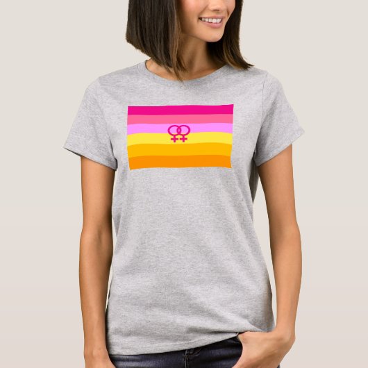 Lesbischer Dawn Pride WLW T-Shirt (Vorderseite)