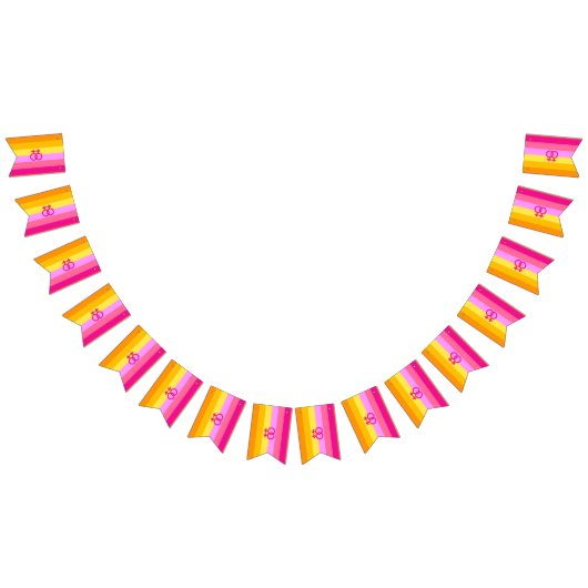 Lesbischer Dawn Pride WLW Wimpelkette (Alle)
