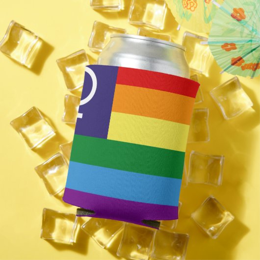 Lesbischer Doppel-Venus-Regenbogen-Pride Dosenkühler (In Situ Sommer)