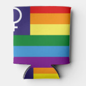 Lesbischer Doppel-Venus-Regenbogen-Pride Dosenkühler (Vorderseite)