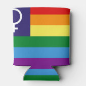 Lesbischer Doppel-Venus-Regenbogen-Pride Dosenkühler (Rückseite)