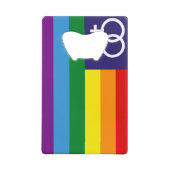 Lesbischer Doppel-Venus-Regenbogen-Pride Geldbeutel Flaschenöffner (Vorderseite)