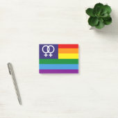 Lesbischer Doppel-Venus-Regenbogen-Pride Post-it Klebezettel (Büro)